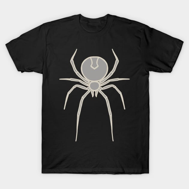 Simply Spooky Collection - Spider - Ghost Grey and Bone White T-Shirt by LAEC
